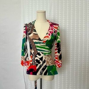 Diane Von Furstenberg Wrap Silk Blouse